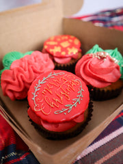 Box of 4 Christmas Cupcakes
