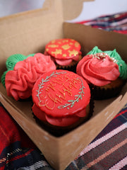 Box of 4 Christmas Cupcakes